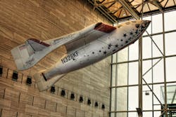 During its reentry phase, SpaceShipOne could move its tail surfaces to a “feathered” configuration During its reentry phase, SpaceShipOne could move its tail surfaces to a “feathered” configuration