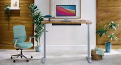 Uplift V3 standing desk in standing configuration Uplift V3 standing desk in standing configuration