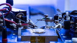 Close-up look at the testing and ice buildup on a CHESS-based thermoelectric device Close-up look at the testing and ice buildup on a CHESS-based thermoelectric device