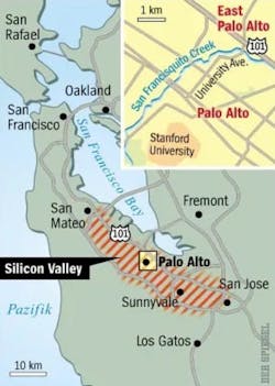 2007 map depicting Silicon Valley 2007 map depicting Silicon Valley