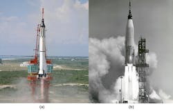 Freedom 7 rocket and Atlas rocket Freedom 7 rocket and Atlas rocket