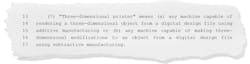 What is a 3D printer, from the proposed Washington bill What is a 3D printer, from the proposed Washington bill