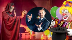 Collage of magicians Collage of magicians