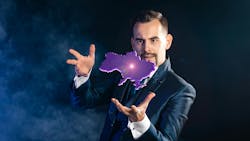 Magician playing with Ukraine Magician playing with Ukraine