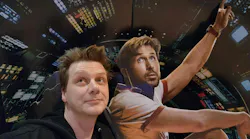Yep, that's me and Ryan on set. I mean me sitting in an interactive cardboard film display.