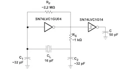 Inverter can stabilize a crystal-oscillator loop Inverter can stabilize a crystal-oscillator loop