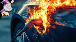 Electric car fire Electric car fire