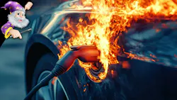 Electric car fire Electric car fire