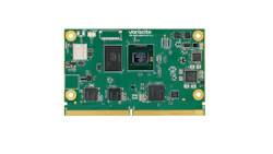 Company: Variscite Product: VAR-SMARC-MX8M-PLUS Form factor: SMARC 2.1.1 short standard (82 × 50 mm) CPU: NXP i.MX 8M PLUS Cortex-A53 at 1.8 GHz, 800-MHz Cortex-M7 real-time co-processor NPU: AI/ML Accelerator 2.3 TOPS GPU: Vivante GC7000UL (3D) and GC520L (2D) Memory: 1- to 8-GB LPDDR4 Storage: 8- to 128-GB eMMC Communication: 2x Gigabit Ethernet, Wi-Fi 6, Bluetooth/BLE 5.4 Security: TPM 2.0 Expansion: 1x SD/MMC, PCIe Gen 3.0 Connection: 2x MIPI CSI2, MIPI-DSI, 2x CAN/CAN-FD, USB 3.0, HDMI 2.0a, 2x LVDS, 6x I2S (SAI) Company: Variscite Product: VAR-SMARC-MX8M-PLUS Form factor: SMARC 2.1.1 short standard (82 × 50 mm) CPU: NXP i.MX 8M PLUS Cortex-A53 at 1.8 GHz, 800-MHz Cortex-M7 real-time co-processor NPU: AI/ML Accelerator 2.3 TOPS GPU: Vivante GC7000UL (3D) and GC520L (2D) Memory: 1- to 8-GB LPDDR4 Storage: 8- to 128-GB eMMC Communication: 2x Gigabit Ethernet, Wi-Fi 6, Bluetooth/BLE 5.4 Security: TPM 2.0 Expansion: 1x SD/MMC, PCIe Gen 3.0 Connection: 2x MIPI CSI2, MIPI-DSI, 2x CAN/CAN-FD, USB 3.0, HDMI 2.0a, 2x LVDS, 6x I2S (SAI)
