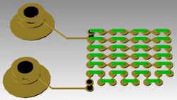 3D view of a daisy chain 3D view of a daisy chain