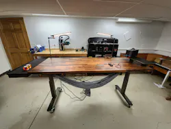 The workbench with all of the primary accessories attached. The workbench with all of the primary accessories attached.