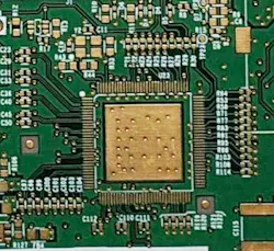 Vias on the thermal pad of a chipset Vias on the thermal pad of a chipset