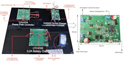 Dimensions of the prototype stacked demo board versus the single-board design Dimensions of the prototype stacked demo board versus the single-board design