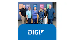 Representatives from Digi International present the Mouser team with the 2025 Infrastructure Management Distributor of the Year Award