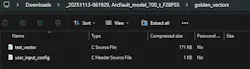 3. Typical folder-level view of the contents of the golden _vectors folder for an arc fault detection model. 3. Typical folder-level view of the contents of the golden _vectors folder for an arc fault detection model.