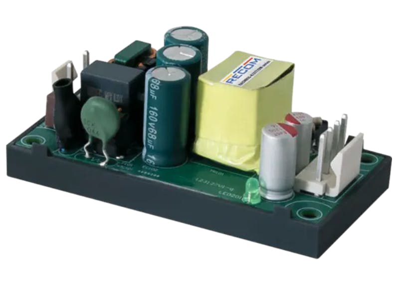 Mouser New Products: RECOM Power RACM65S-K/277 AC-DC Power Supplies