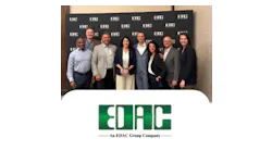 Representatives from EDAC Group present the Mouser team with the 2025 Global High Service Distributor of the Year Award