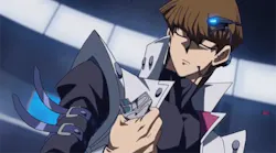 Seto Kaiba crushing “the water bottle.” (via a screenshot from the whole film that's posted on YouTube)