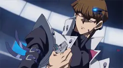 Seto Kaiba crushing “the water bottle.” (via a screenshot from the whole film that's posted on YouTube)