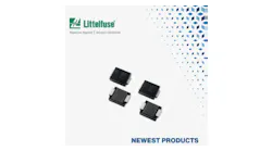 Littelfuse's TP5.0SMD-FL FlatSuppressX TVS Diodes, Now at Mouser