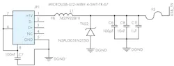 Custom ESD protection schematic for a USB port