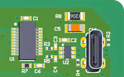 UART (U1) is protected from potential ESD coming through the USB port with an ESD suppressor (U2​)