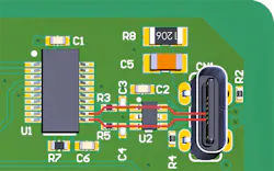 45-degree corners mitigate electromagnetic interference from ESD events