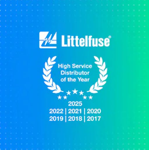 Mouser Receives 2025 Global High Service Distributor of the Year Award from Littelfuse