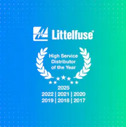 Mouser Receives 2025 Global High Service Distributor of the Year Award from Littelfuse
