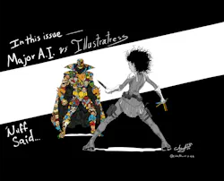 I hand-drew everything except the AI generated bad guy.