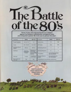 Microprocessor comparison tables