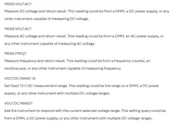 Several examples of common SCPI commands