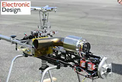 8. The elegant mechanical and aerodynamic design of the H-Squared helicopter, powered by the Jakadofsky 22-hp jet fuel turbine. Note the deflated bladder fuel tanks saddling the rotor mast, right at c.g.
