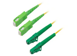 L-Com Dual LC/SC APC to SC APC Fiber Optic Patch Cables