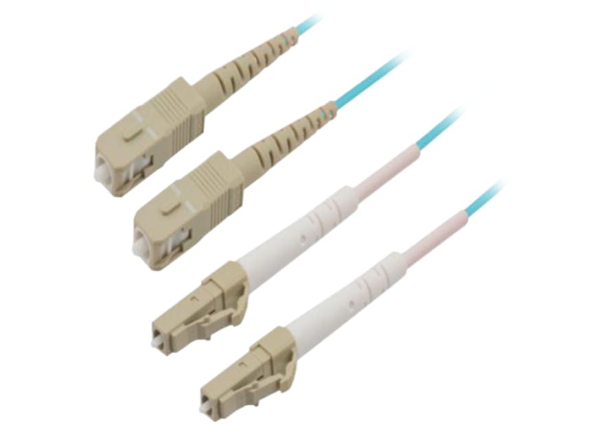 L-Com Dual LC/SC UPC to SC UPC Fiber Optic Patch Cables