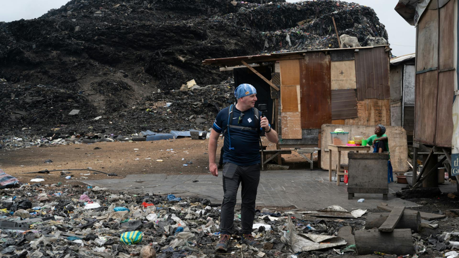 Kenny McGee, CEO of Component Sense, pictured at the e-waste dump in Agbogbloshie, Ghana