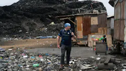 Kenny McGee, CEO of Component Sense, pictured at the e-waste dump in Agbogbloshie, Ghana
