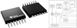 TMCS2100-Q1 package and block diagram