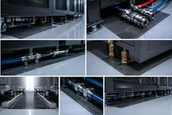 Figure 2. Flexible sensor films can be placed directly under racks for fast detection of liquid-cooling leaks.