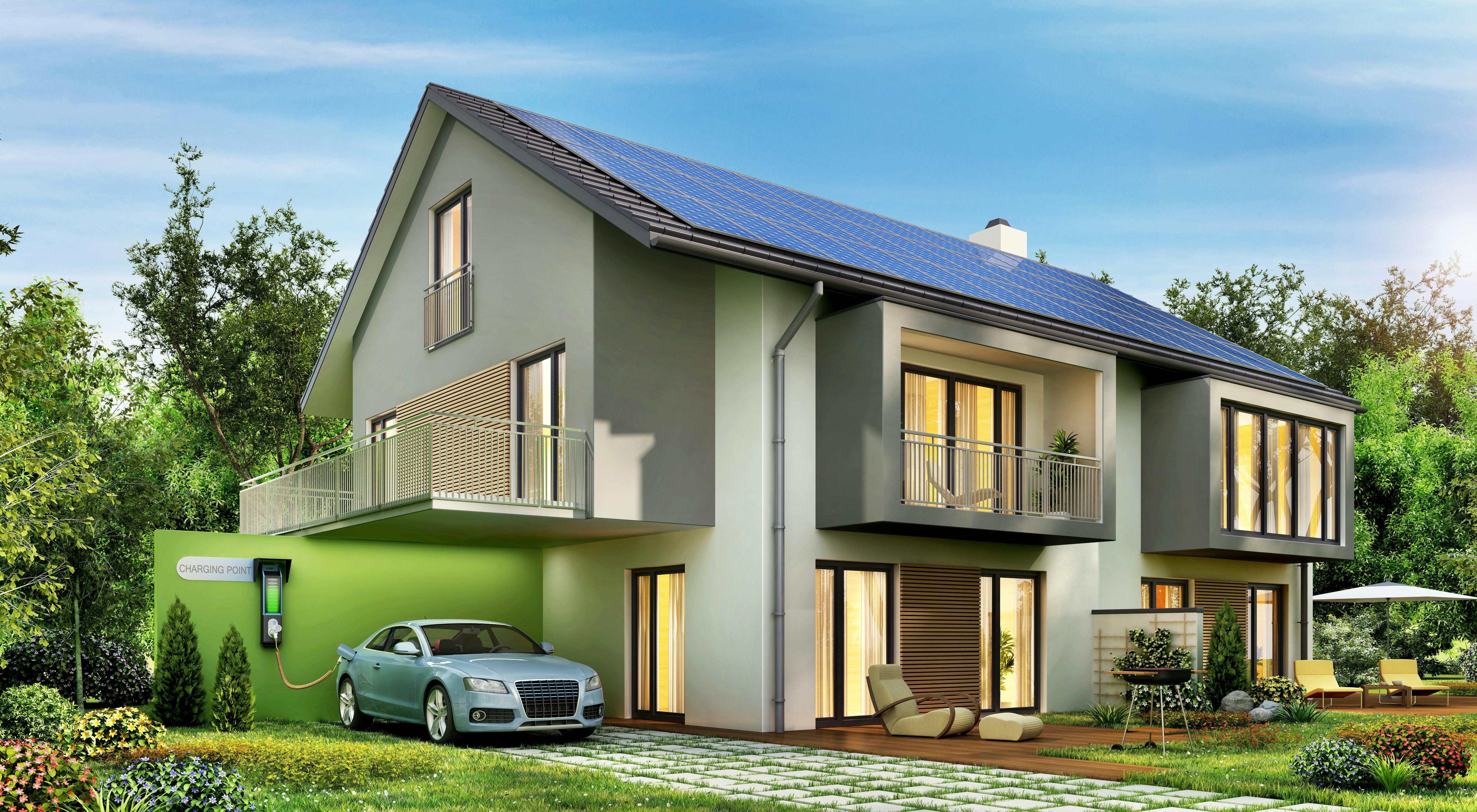 Smart home with electric car